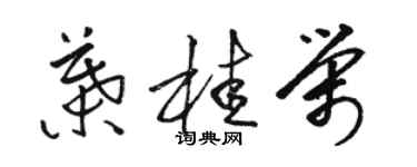 駱恆光葉桂榮草書個性簽名怎么寫