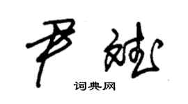 朱錫榮尹斌草書個性簽名怎么寫