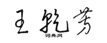 駱恆光王乾芳草書個性簽名怎么寫