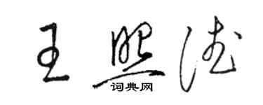 駱恆光王照德草書個性簽名怎么寫