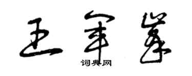 曾慶福王軍峰草書個性簽名怎么寫