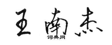 駱恆光王南傑行書個性簽名怎么寫