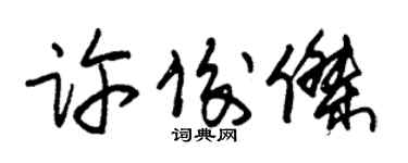 朱錫榮許俊傑草書個性簽名怎么寫