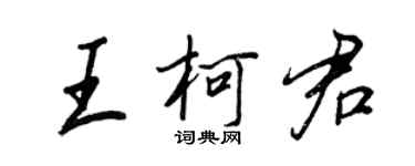 王正良王柯君行書個性簽名怎么寫