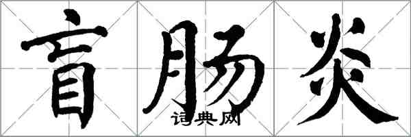 翁闓運盲腸炎楷書怎么寫