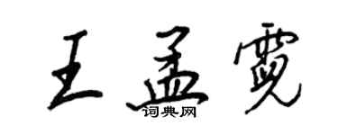 王正良王孟霓行書個性簽名怎么寫