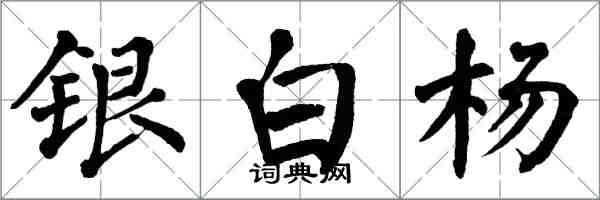 翁闓運銀白楊楷書怎么寫