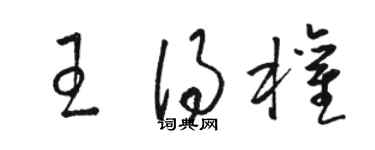 駱恆光王得權草書個性簽名怎么寫