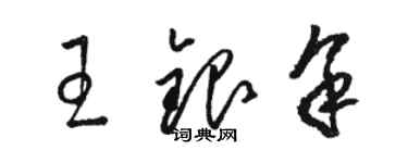 駱恆光王銀余草書個性簽名怎么寫