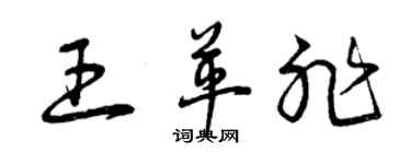 曾慶福王革非草書個性簽名怎么寫