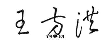 駱恆光王方洪草書個性簽名怎么寫