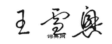 駱恆光王雪興草書個性簽名怎么寫