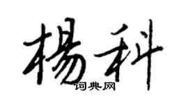 王正良楊科行書個性簽名怎么寫