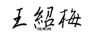 王正良王紹梅行書個性簽名怎么寫