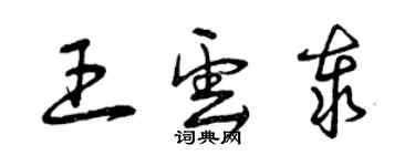 曾慶福王雲泰草書個性簽名怎么寫