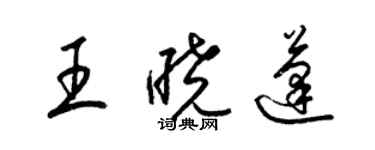 梁錦英王曉蓬草書個性簽名怎么寫