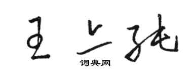 駱恆光王亦純草書個性簽名怎么寫