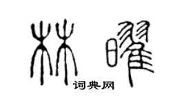 陳聲遠林耀篆書個性簽名怎么寫