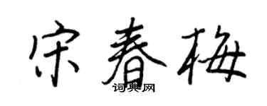 王正良宋春梅行書個性簽名怎么寫
