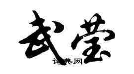 胡問遂武瑩行書個性簽名怎么寫