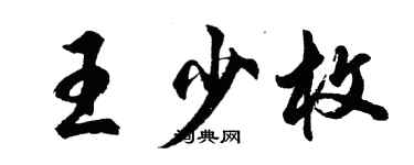 胡問遂王少枚行書個性簽名怎么寫