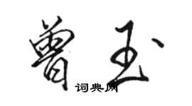 駱恆光曾玉行書個性簽名怎么寫