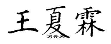 丁謙王夏霖楷書個性簽名怎么寫