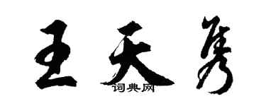 胡問遂王天雋行書個性簽名怎么寫