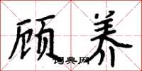 周炳元顧養楷書怎么寫