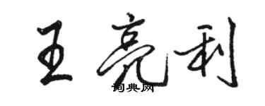 駱恆光王亮利行書個性簽名怎么寫