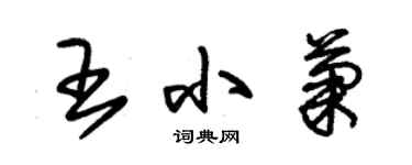 朱錫榮王小菊草書個性簽名怎么寫