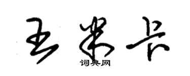 朱錫榮王米卡草書個性簽名怎么寫