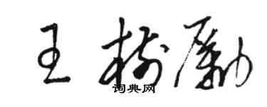 駱恆光王樹勵草書個性簽名怎么寫