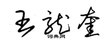 朱錫榮王龍奎草書個性簽名怎么寫