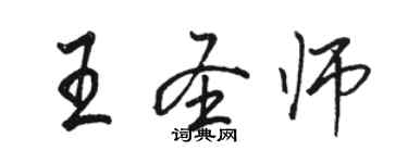 駱恆光王聖師行書個性簽名怎么寫