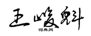 曾慶福王峻魁草書個性簽名怎么寫