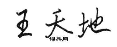 駱恆光王夭地行書個性簽名怎么寫