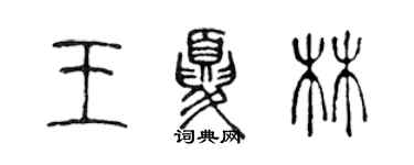 陳聲遠王夏林篆書個性簽名怎么寫