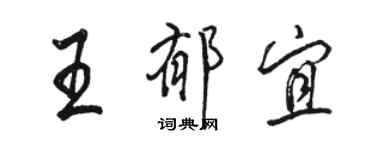 駱恆光王郁宜行書個性簽名怎么寫