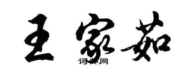 胡問遂王家茹行書個性簽名怎么寫