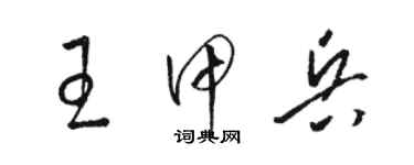 駱恆光王甲兵草書個性簽名怎么寫