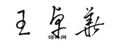 駱恆光王卓華草書個性簽名怎么寫