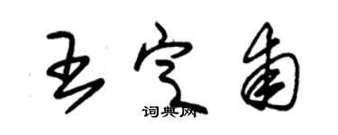 朱錫榮王定甫草書個性簽名怎么寫