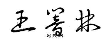 曾慶福王響林草書個性簽名怎么寫