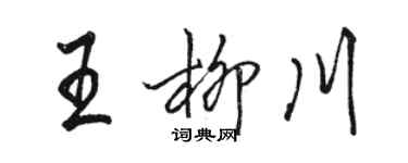 駱恆光王柳川行書個性簽名怎么寫