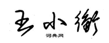 朱錫榮王小衡草書個性簽名怎么寫