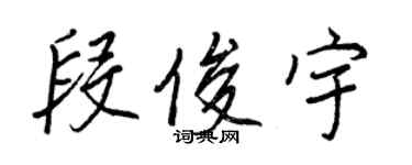 王正良段俊宇行書個性簽名怎么寫