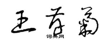 曾慶福王存菊草書個性簽名怎么寫