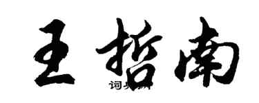 胡問遂王哲南行書個性簽名怎么寫