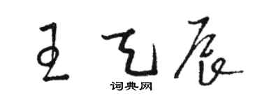 駱恆光王天辰草書個性簽名怎么寫